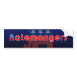Anti-GOP Hatemongers Bumpersticker Bumper Sticker