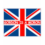 Anti Gordon Brown-moron Gordon British flag t-shirts
