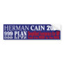 Anti Herman Cain 2012 President 999 PLAN Design Bumper Sticker