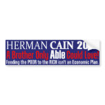 Anti Herman Cain 2012 President ABLE Design bumper stickers
