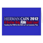 Anti Herman Cain 2012 President ABLE Design Greeting Cards