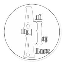 Anti Hip Hop Alliance sticker (white)