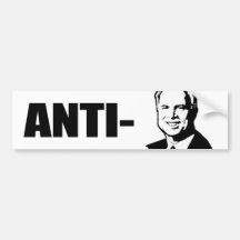 ANTI-JOHN MCCAIN 2 BUMPER STICKERS