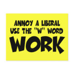 Anti liberal work postcards