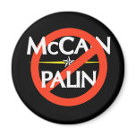 Anti-McCain/Palin Sticker Fridge Magnet