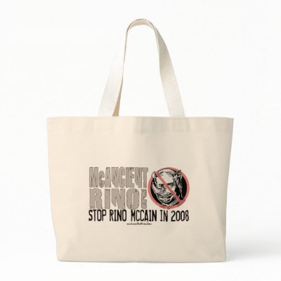 Anti McCain Rhino Tote Bag by AntiMcCainGear