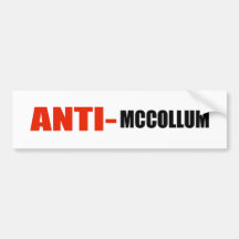 ANTI-MCCOLLUM BUMPER STICKER