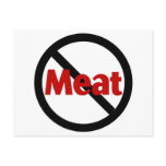 Anti Meat Postcard
