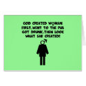 Anti men funny women's cards