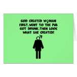 Anti men funny women's cards
