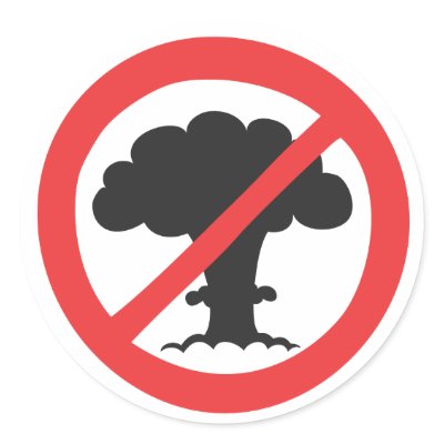 Anti nuclear weapons sticker by mheadesign