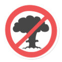 Anti nuclear weapons sticker
