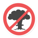 Anti nuclear weapons sticker