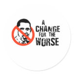 ANTI-OBAMA: A CHANGE FOR THE WORSE stickers