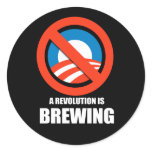 Anti-Obama - a revolution is brewing stickers