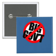 Anti-Obama - Anti- Big Government Button