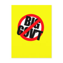 Anti-Obama - Anti- Big Government Post Card