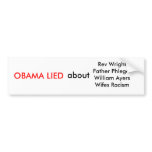 Anti Obama bumper stickers