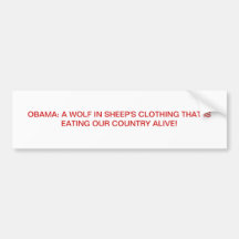 Anti Obama Bumper Sticker
