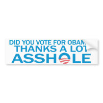 Anti Obama Bumper Sticker bumper stickers
