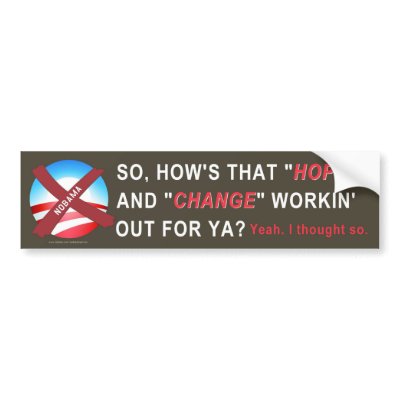 Anti-Obama Bumper Sticker (brown) by AntiObamaChick