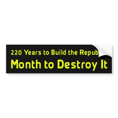 Anti Obama Bumpersticker Bumper Sticker by hqbumperstickers