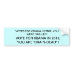 ANTI OBAMA BUMPERSTICKER BUMPER STICKERS