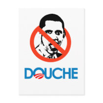 Anti-Obama Bumpersticker - Douche Postcard