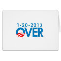 Anti-Obama Bumpersticker - Over 1-20-2013 cards