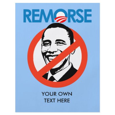 Anti-Obama Bumpersticker - Remorse Full Color Flyer by antiobama