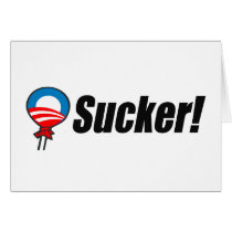 Anti-Obama Bumpersticker - Sucker 2 Cards