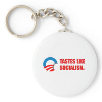 Anti-Obama Bumpersticker - Tastes like Socialism b Key Chain