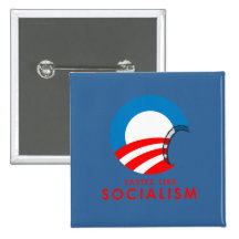 Anti-Obama Bumpersticker - Tastes like Socialism Pins