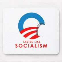 Anti-Obama Bumpersticker - Tastes like Socialism Mouse Mat