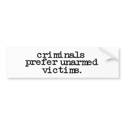 anti obama 'criminals prefer unarmed victims' bumper stickers by MoeWampum