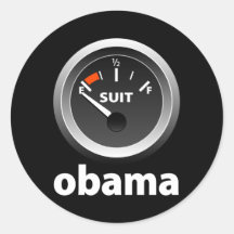 Anti-Obama: Empty Suit Round Sticker