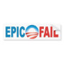 Anti-Obama Epic Fail bumper sticker
