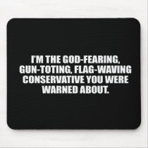 Anti-Obama - God fearing conservative Bumpersticke Mousepad