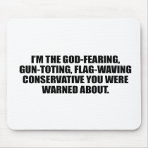 Anti-Obama - God fearing conservative Mouse Pads