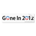Anti-Obama "Gone In 2012" Bumper Sticker
