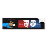 Anti-Obama - Hero vs. Zero Bumper Stickers