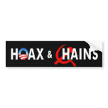 anti Obama "Hoax & Chains Commie" bumper sticker bumper stickers