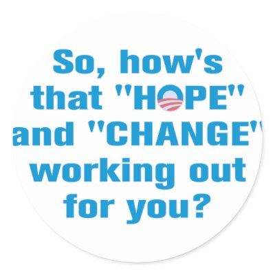 Anti Obama "Hope" and "Change" Sticker by antiobamastuff