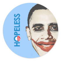 Anti-Obama - HOPELESS Round Sticker