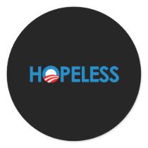 Anti-Obama - HOPELESS Round Stickers