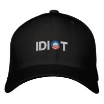 ANTI-OBAMA - IDIOT BASEBALL CAP