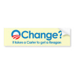 Anti-Obama - It takes a Carter to get a Reagan bumper stickers