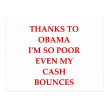 anti obama joke post card