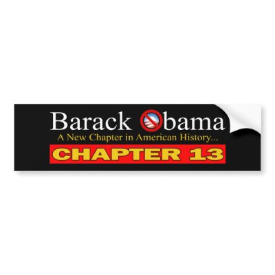 Anti-Obama - New Chapter...Bankruptcy Bumper Sticker by BSC2k12