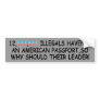 Anti Obama no US passport Bumper Stickers